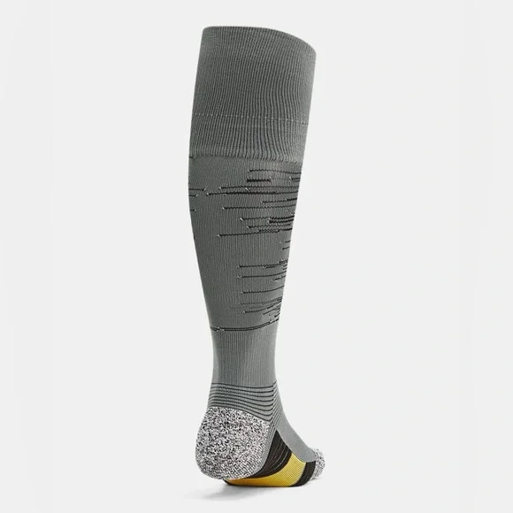 NWT Under Armour Magnetico Pocket Gray and Yellow Over the Calf Athletic Socks L - Picture 2 of 5